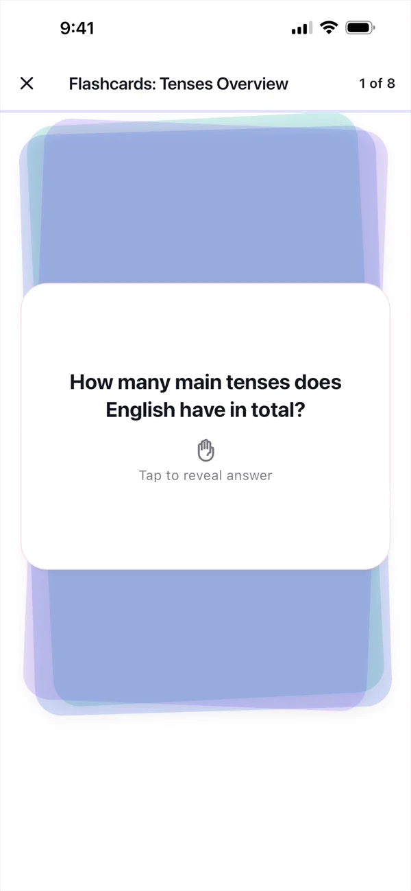 An AI-generated flashcard, tap to reveal answer
